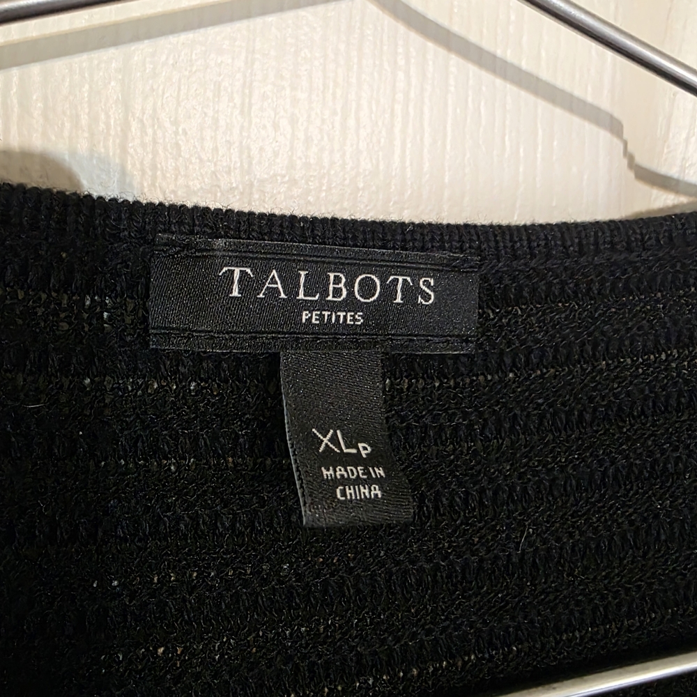 Talbots Black Ribbed Open-Front Jacket - image 4
